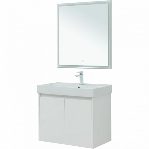 Комплект мебели для ванной Aquanet Nova Lite 75 302535 подвесной Белый глянец МДФ / ЛДСП