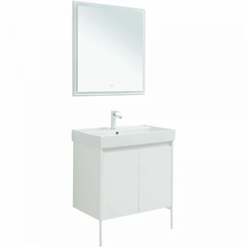 Комплект мебели для ванной Aquanet Nova Lite 75 302535 подвесной Белый глянец МДФ / ЛДСП