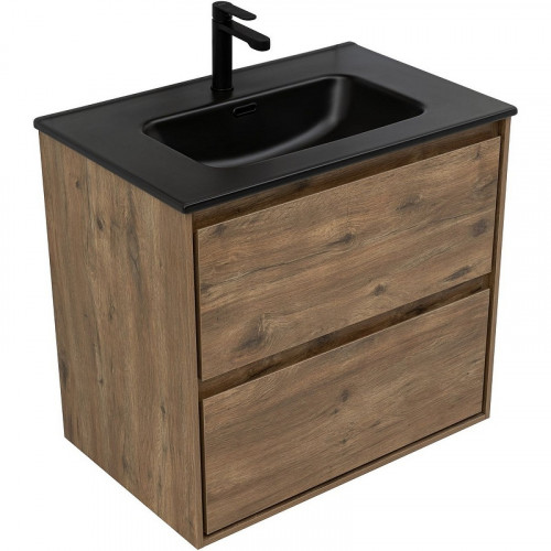 Тумба под раковину Aquanet Милан 70 336378 подвесная Дуб рустикальный МДФ / ЛДСП
