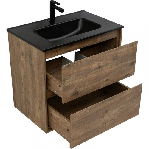 Тумба под раковину Aquanet Милан 70 336378 подвесная Дуб рустикальный МДФ / ЛДСП