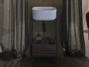Консоль под раковину Scarabeo Laila 44 2702NROP цвет Черный матовый