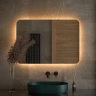 Зеркало Defesto Opti 100x70 DF 2819RH с подсветкой 32W-304500К/ИК - выключатель/Теплый белый свет