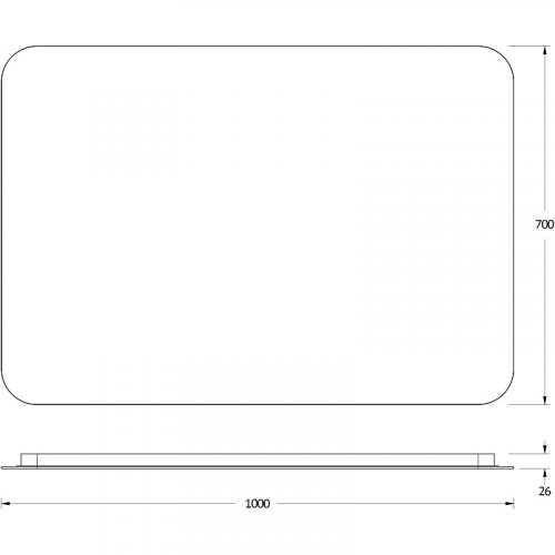 Зеркало Defesto Opti 100x70 DF 2819RH с подсветкой 32W-304500К/ИК - выключатель/Теплый белый свет