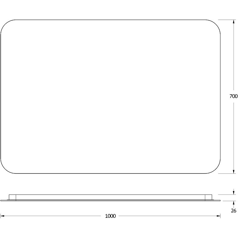 Зеркало Defesto Opti 100x70 DF 2819RH с подсветкой 32W-304500К/ИК - выключатель/Теплый белый свет