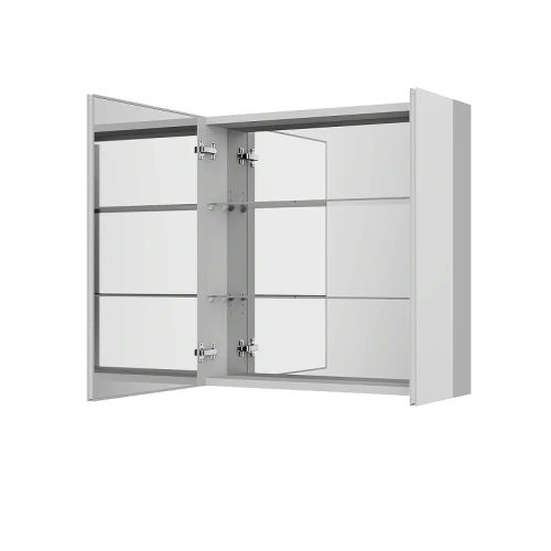 Зеркальный шкаф Jacob Delafon Madeleine 80 EB2203-NF с подсветкой цвет Серебро матовое