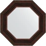 Зеркало Evoform Octagon 64х64 BY 7368 в багетной раме - Темный прованс 99 мм стекло
