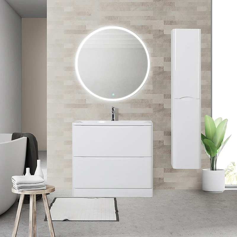 Тумба под раковину BelBagno 90 ACQUA-900-2C-PIA-BL Bianco Lucido МДФ / ЛДСП