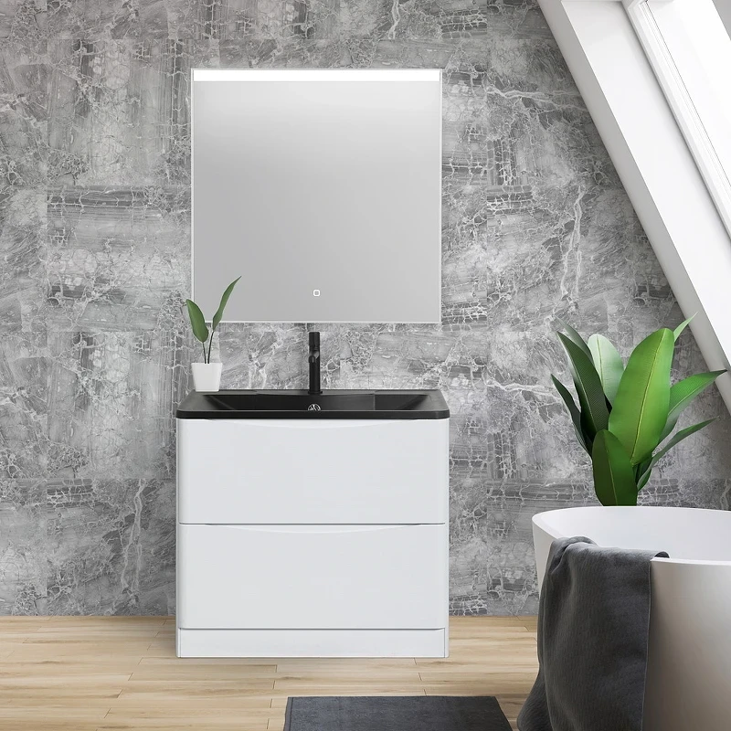 Тумба под раковину BelBagno 90 ACQUA-900-2C-PIA-BL Bianco Lucido МДФ / ЛДСП