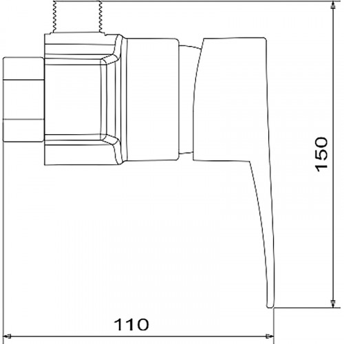 Смеситель для душа Ростовская Мануфактура Сантехники PL5-003 Белый