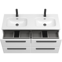 Тумба под раковину Cezares Eco-Cer-N 120 ECO-CER-N-1200-4C-SO-2-BL подвесная Bianco Lucido без ручек МДФ / ЛДСП