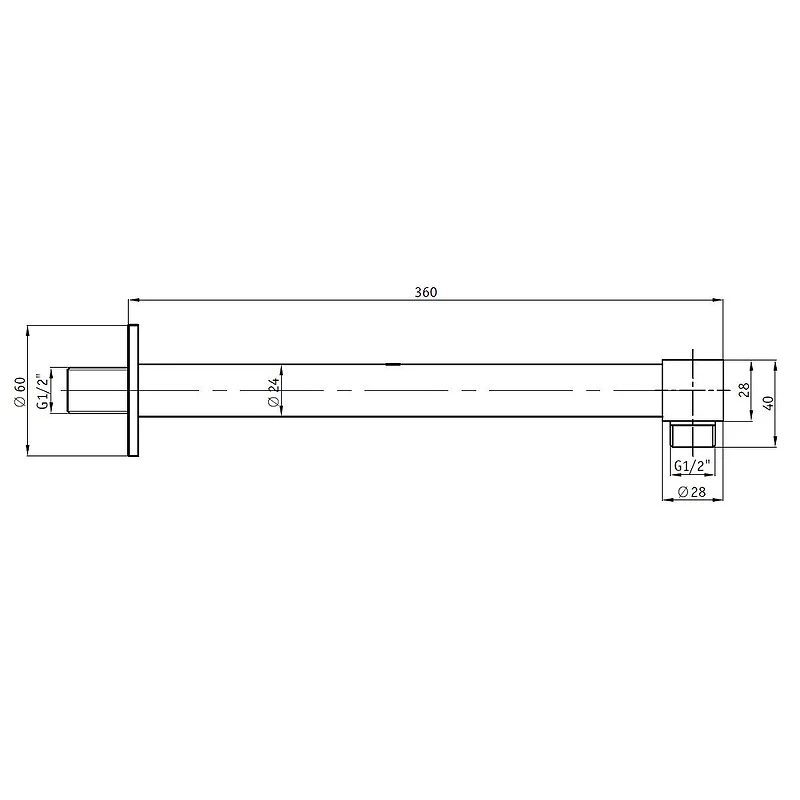 Кронштейн для верхнего душа RGW Shower Panels SP-121 21140421-01 Хром