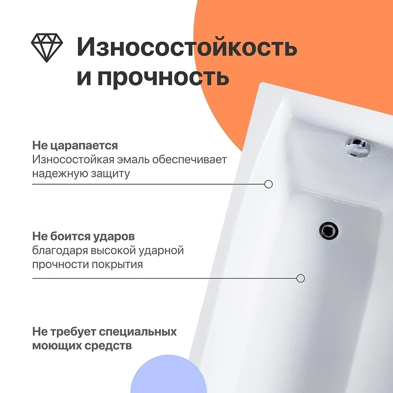Чугунная ванна DIWO Архангельск 150х70 цвет Белый