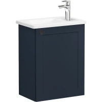 Тумба с раковиной Vitra Root Classic 45 R 68615 подвесная Темно-синяя матовая