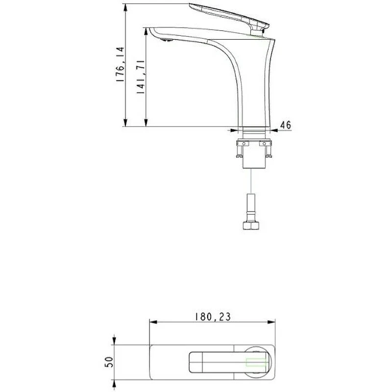 Смеситель для раковины Timo Helmi 4061/03F Черный матовый латунь
