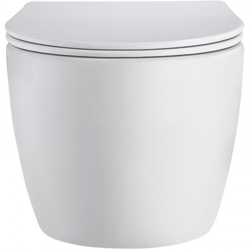 Комплект унитаза с инсталляцией Orange CI07-100W+APB144 с сиденьем Микролифт и Черной матовой клавишей смыва фарфор подвесной