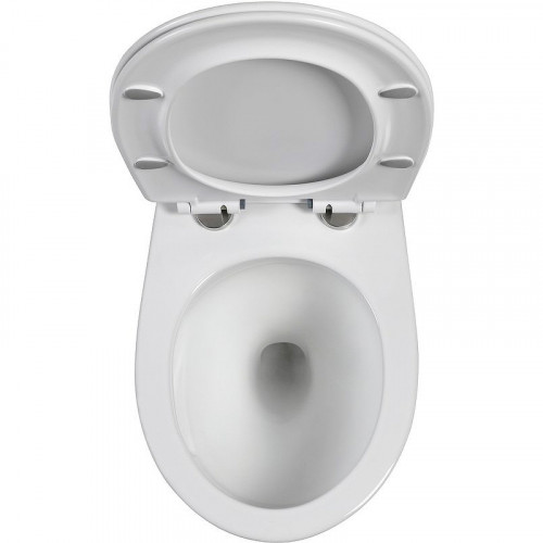 Комплект унитаза с инсталляцией Orange CI07-100W+APB144 с сиденьем Микролифт и Черной матовой клавишей смыва фарфор подвесной