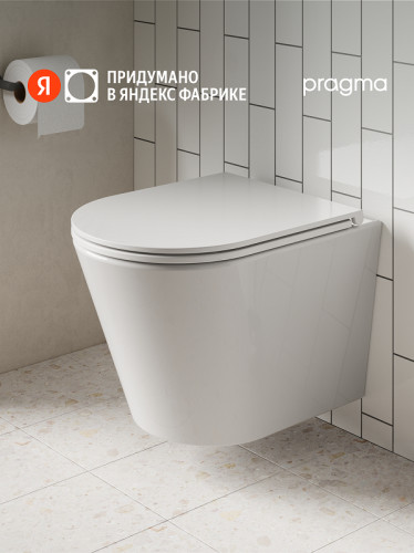 Унитаз Pragma Olako 901855.OLK1.GWWR.019-2 подвесной цвет Белый глянцевый с сиденьем Микролифт