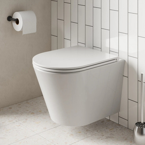 Унитаз Pragma Olako 901855.OLK1.GWWR.019-2 подвесной цвет Белый глянцевый с сиденьем Микролифт