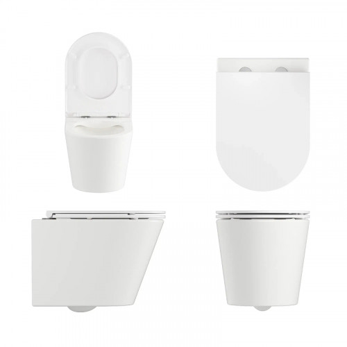 Унитаз Pragma Olako 901855.OLK1.GWWR.019-2 подвесной цвет Белый глянцевый с сиденьем Микролифт