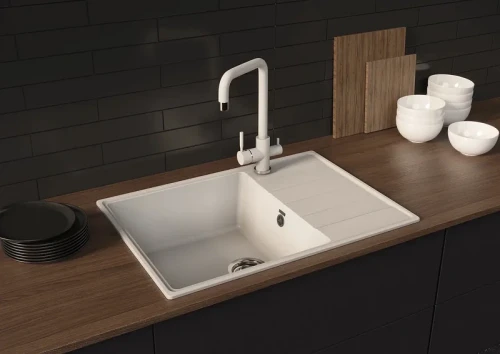 Кухонная мойка Ulgran Quartz Prima 700-05 Бетон искусственный камень (литьевой мрамор) встраиваемый