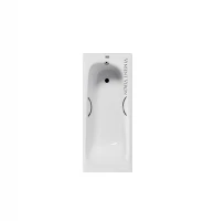 Чугунная ванна Vinsent Veron Concept 140x70 VCO1407042H/VH0015CH цвет Белый с дугообразными хромированнами ручками