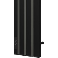 Электрический полотенцесушитель Point Пиано PN19722BGB 150x1200 диммер слева Черный Графит блеск
