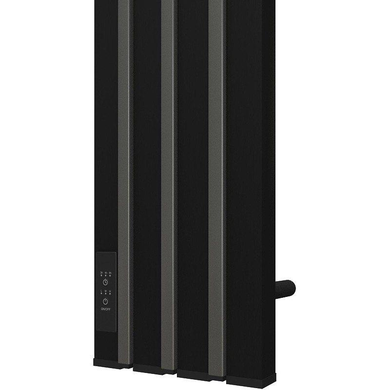 Электрический полотенцесушитель Point Пиано PN19722BGB 150x1200 диммер слева Черный Графит блеск