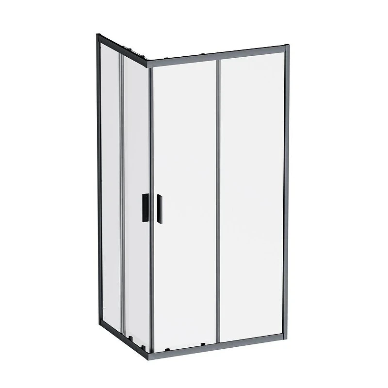 Душевой уголок AM.PM Gem 100х80 W90G-403-100280-BT профиль Черный матовый стекло прозрачное
