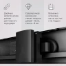 Душевой уголок AM.PM Gem 100х80 W90G-403-100280-BT профиль Черный матовый стекло прозрачное