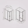 Душевой уголок AM.PM Gem 100х80 W90G-403-100280-BT профиль Черный матовый стекло прозрачное