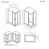 Душевой уголок AM.PM Gem 100х80 W90G-403-100280-BT профиль Черный матовый стекло прозрачное