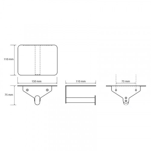Держатель туалетной бумаги Bemeta Organic Black 167112150 Черный матовый