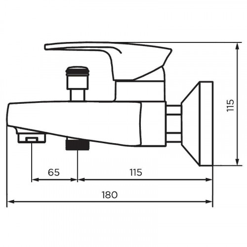 Смеситель для ванны Dorff Alpha D9010000WH Белый матовый