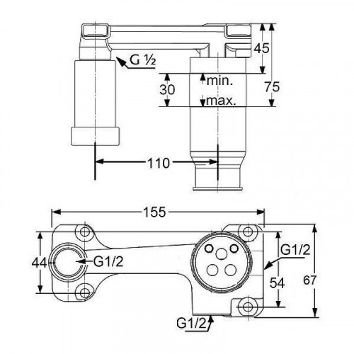 Смеситель для раковины Kludi Bozz 382443976S Черный матовый