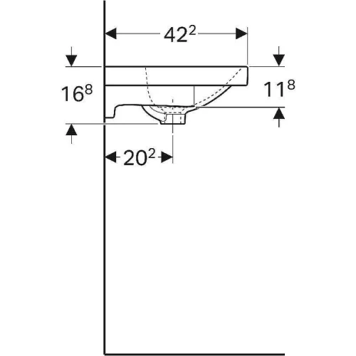 Мебельная раковина Geberit Acanto Compact 90 500.633.01.2 Белая