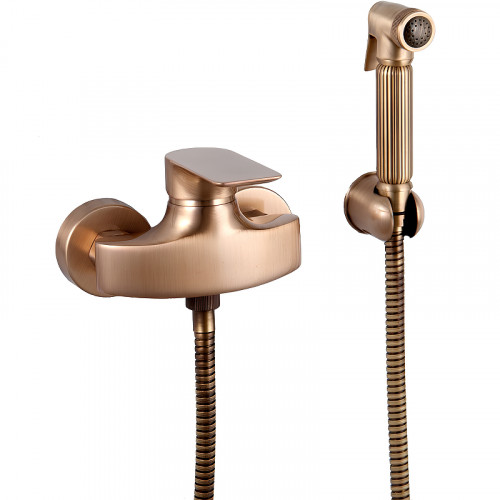 Гигиенический душ со смесителем Remer iC31RELVO Бронза латунь на стену
