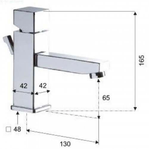 Смеситель для раковины Remer SQ3 S10 Хром латунь