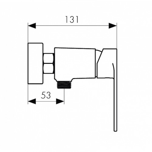 Смеситель для душа Kaiser Terso 70077 Хром латунь на стену