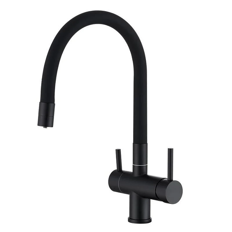 Смеситель для кухни Emar Steel ЕС - 3015 цвет Black
