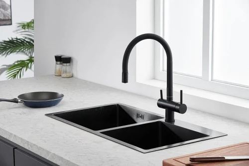 Смеситель для кухни Emar Steel ЕС - 3015 цвет Black