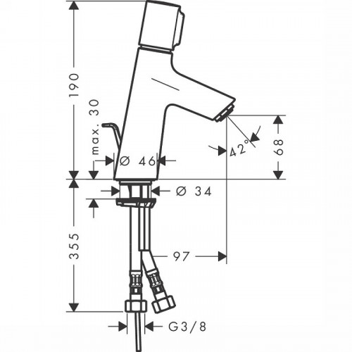 Смеситель для раковины Hansgrohe Talis Select S 72040000 Хром латунь