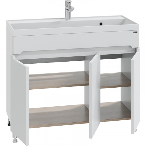 Тумба под раковину СанТа Лондон 100 224019 Белая МДФ / ЛДСП