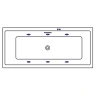Акриловая ванна Excellent Heaven Slim 170x75 WAEX.HEV17S.SOFT.CR цвет Белый с гидромассажем форсунки Хром