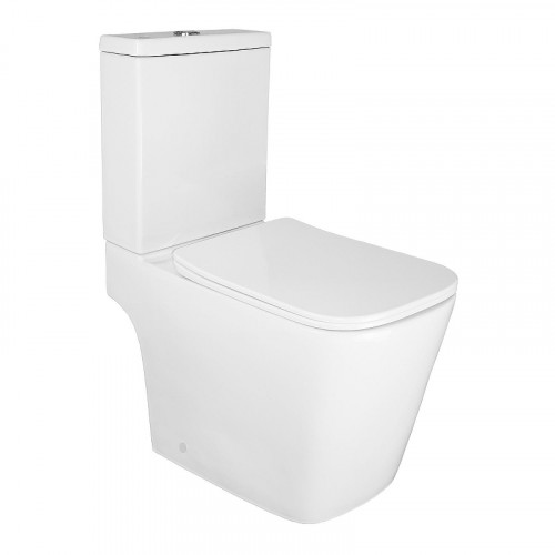 Унитаз компакт Azario Ferra AZ-1015 цвет Белый с бачком и сиденьем Микролифт