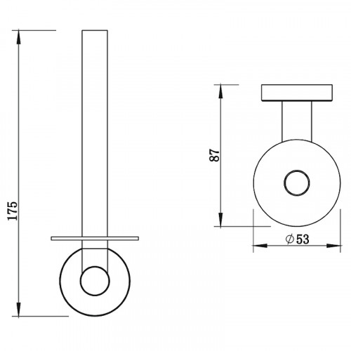 Держатель запасного рулона Whitecross Ergo gunmetal ER2264GM Оружейная сталь