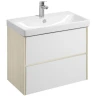 Тумба с раковиной Aquaton Сканди 80 1A283001SDB20+Santek Адриана 80 1WH501772 подвесная Белый глянец Дуб верона