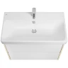 Тумба с раковиной Aquaton Сканди 80 1A283001SDB20+Santek Адриана 80 1WH501772 подвесная Белый глянец Дуб верона