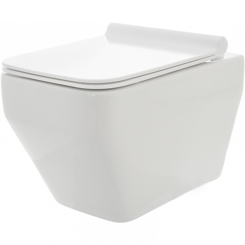 Унитаз AQUAme AQM2009 подвесной Белый глянец с сиденьем Микролифт фаянс подвесной