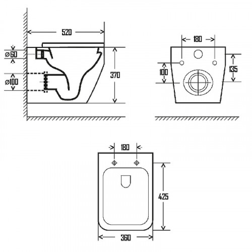 Унитаз AQUAme AQM2009 подвесной Белый глянец с сиденьем Микролифт фаянс подвесной