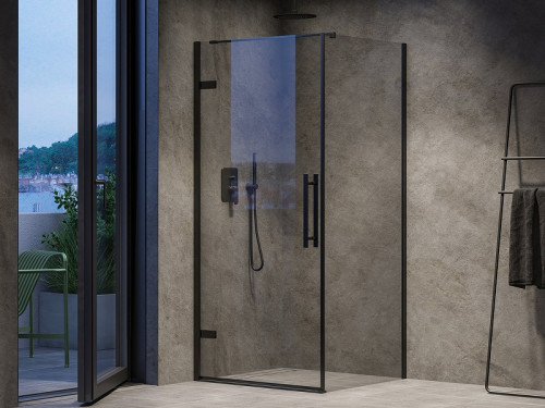 Душевая стенка Ravak Cool COPS-80 X9VV40300Z1 профиль Черный стекло Transparent